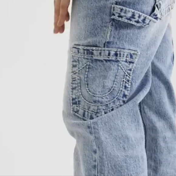 True Religion Women's Ricki Relaxed Big T Relaxed Carpenter Jeans, Size W28 - Picture 2 of 16